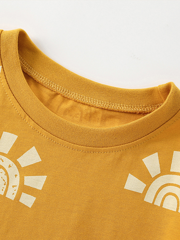 Malwee transfronterizo nuevo juego de niños camisetas europeas y americanas niños de cuello redondo pantalones de mangas cortas ropa para el hogar