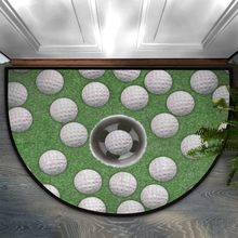 亚马逊创意半圆地垫3D视觉入户门口脚垫家用玄关耐脏耐磨垫子批发