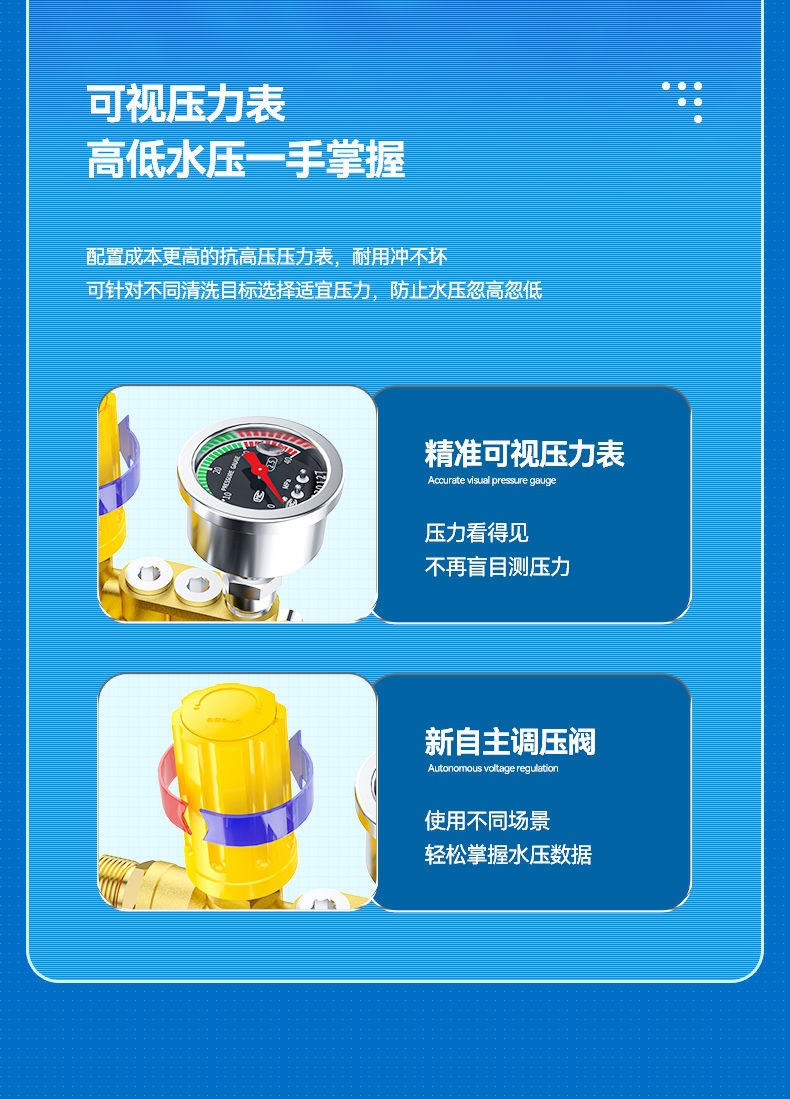 High-Pressure Car Washing Machine Tool, High-Pressure Water Pump for Home Use, 220V High-Power Car Washing Water Gun, Floor Cleaning Motor