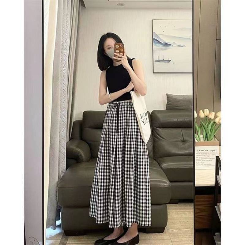 女性用カジュアルスタイルワイドレッグパンツスカート、春夏薄手ニッチ洋ナシ型痩身9点パンツ、小柄な人向けストレートパンツ|undefined