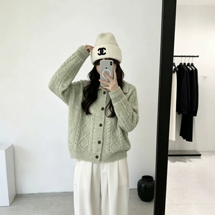 Knit Cardigan�nϵ�ﶬ�¿�����ſ�polo�Iᘿ��_��ë������