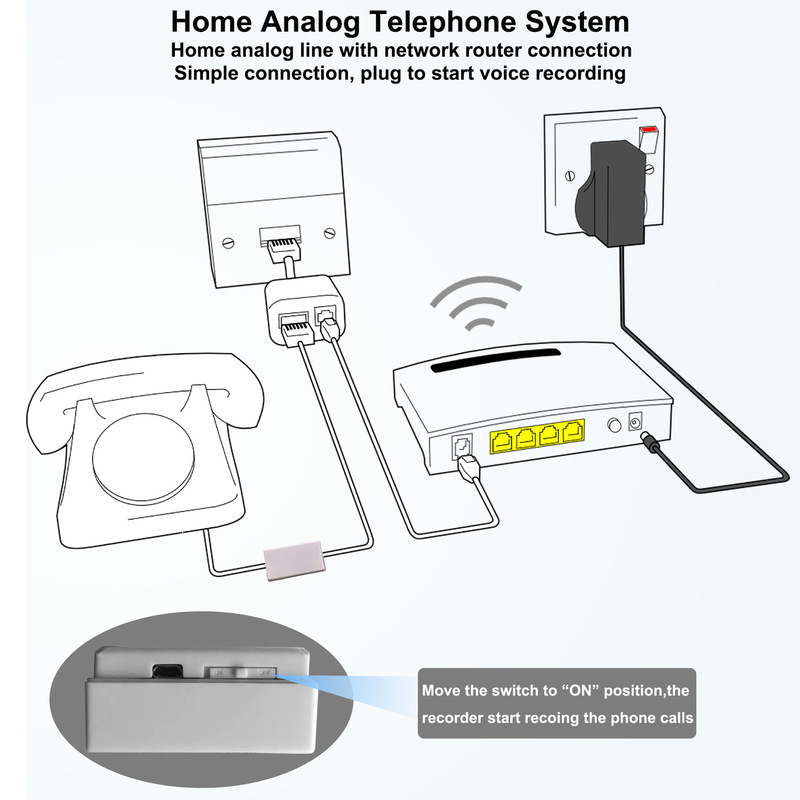 Usbオフィス家庭用固定機電話機録音ボックス自動充電機能付きパソコンに接続する必要はありません|undefined