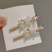 Ультрамигающий медвежонок деликатный маленький жемчужный циркониевый циркониевый шпилька для волос