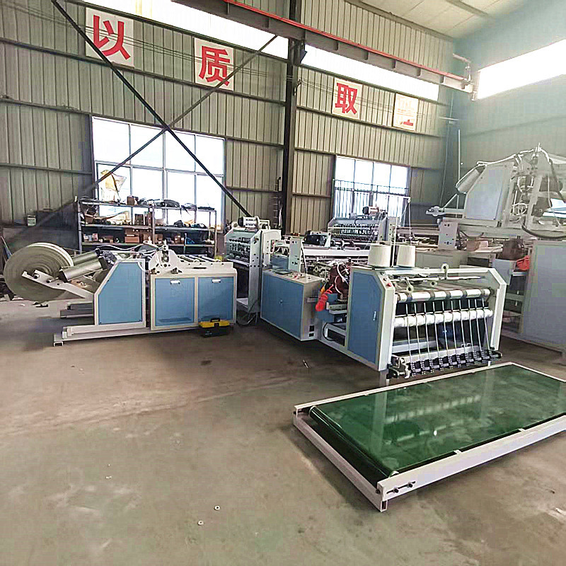 做编织袋的机器设备无烟刀切缝一体机全自动编织袋裁缝一体机