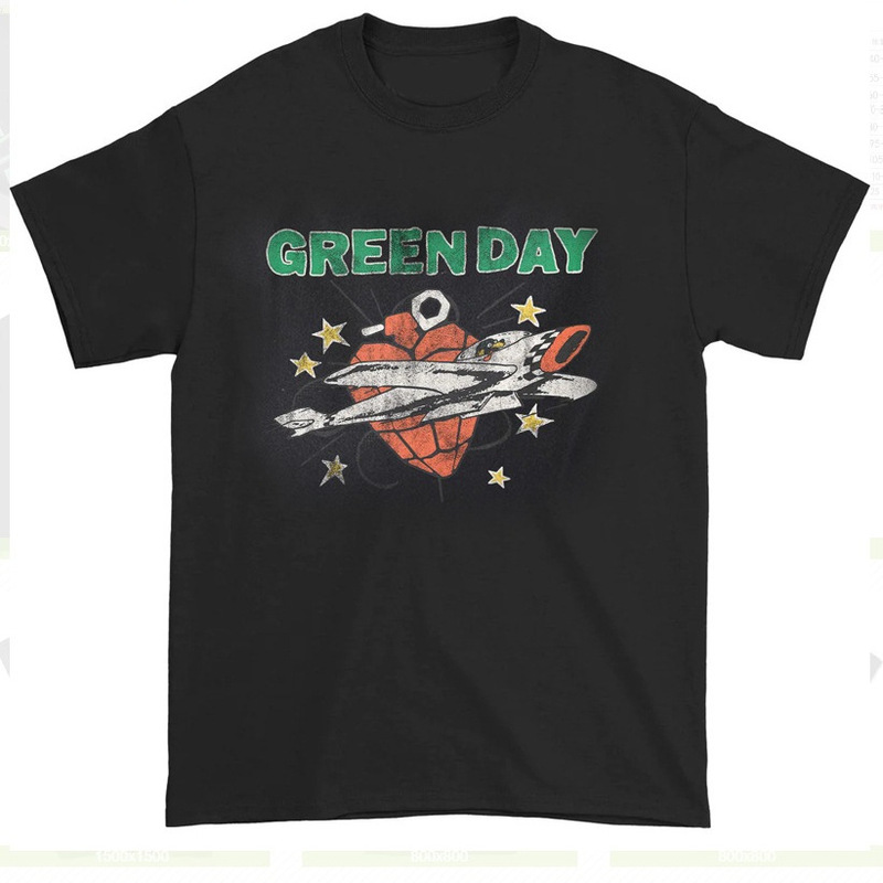 Foreign Trade T-Shirt Green Day Green Day Band Rock Short Sleeve Men's Punk Clothes Classic T-Shirt T-Shirt Foreign Trade T-Shirt Green Day Green Day Band Rock Short Sleeve Men's Punk Clothes Classic T-Shirt T-Shirt