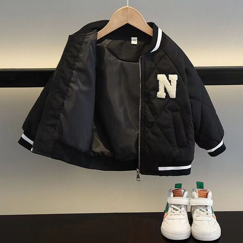 Boys 'coat, spring and autumn, thin cotton and cotton clothes, 2024 new children's wear, baby's clothes, autumn, children's cotton baseball uniform
