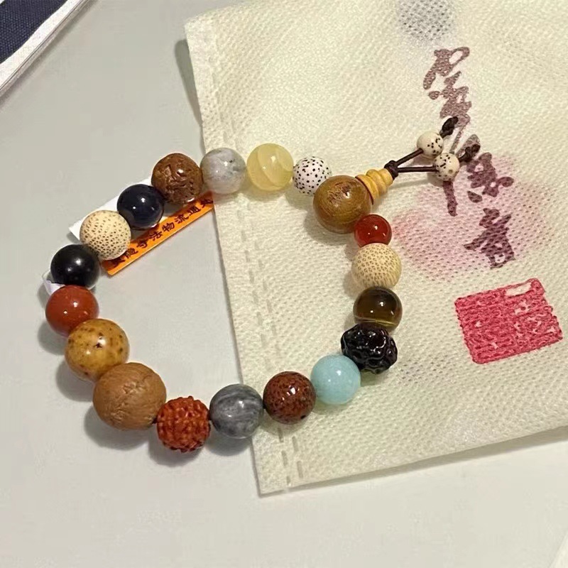 灵隐寺十八籽手链多宝佛珠法物流通处星月菩提子手串杭州手串女手-阿里巴巴