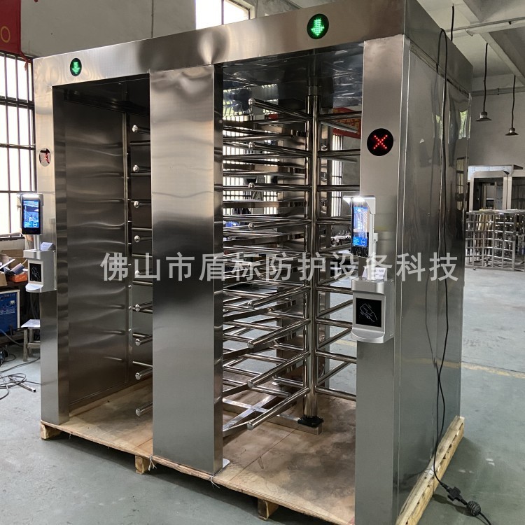 厂家供应全高旋转门禁双通道十字栏杆转闸通道防攀爬智能旋转道匝