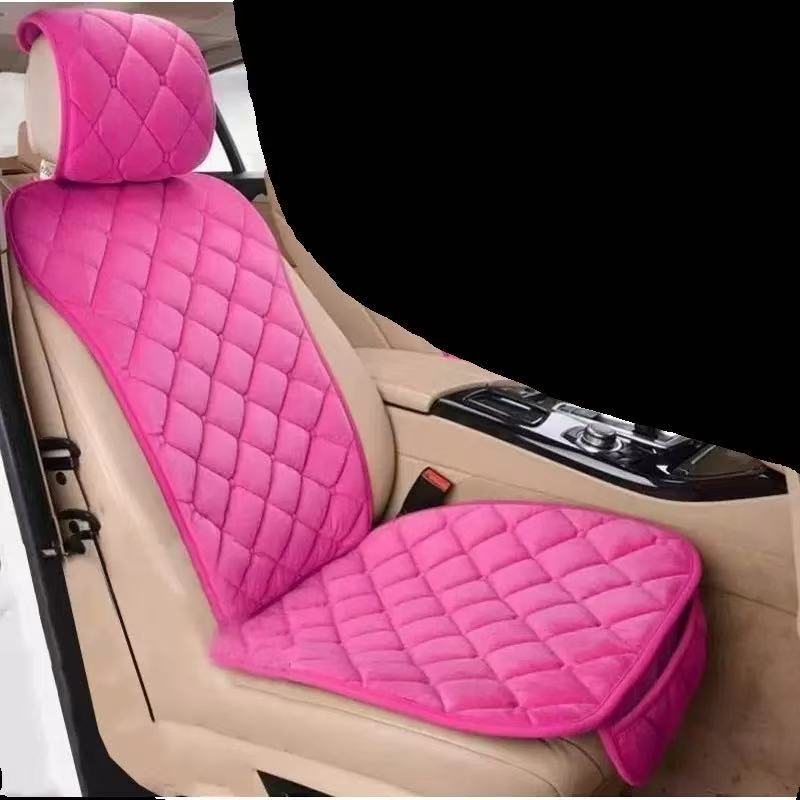 Winter Plush Car Seat Cushion Three-Piece Set, Thickened, Warm, Non-Slip, Without Backrest, Single-Piece Seat Cushion, Universal Model
