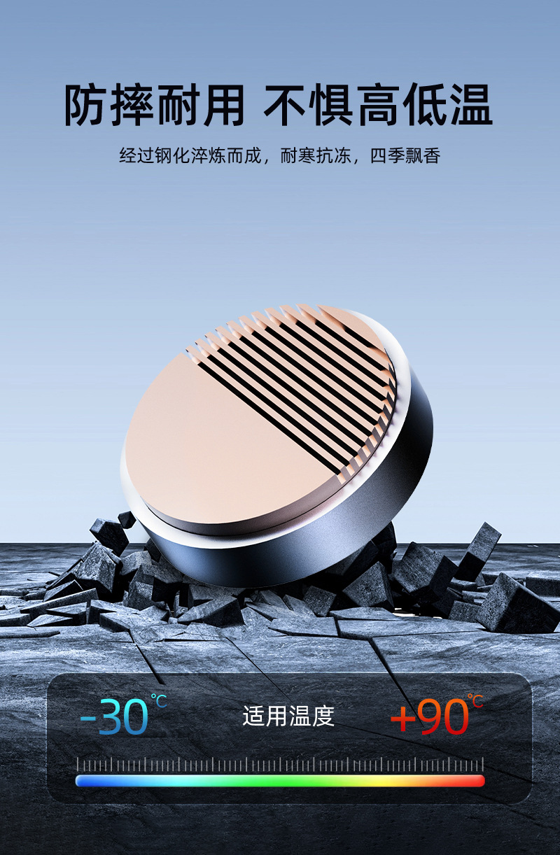 Car Aromatherapy High-End Perfume Gifts Car Supplies Alloy Wood Interior Car Dashboard Central Control Fragrance Source