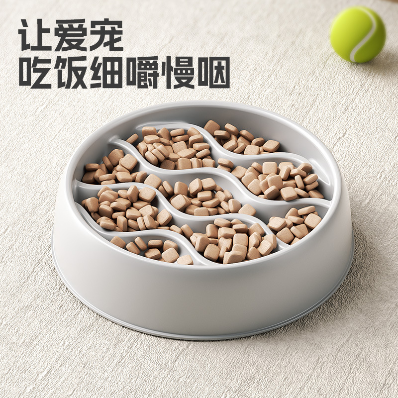 Large-Capacity Cat Bowl, Thickened Cat Bowl, Anti-Splash Double Bowl, Pet Food Bowl, Food Bowl, Slow Eating Bowl, Anti-Choking Slow Food Bowl