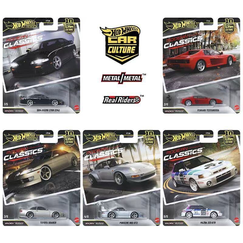 In-Stock Hot Wheels Fpy86 Modern Classic Ferrari Porsche 993 Gt2 Toyota Nissan Car Models
