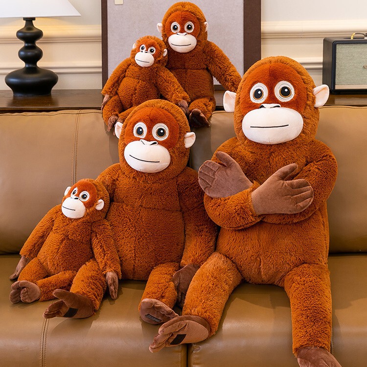 Cross-Border Soothing Orangutan Monkey Plush Toy Doll, Realistic Little Monkey Animal Doll, Cute Birthday Gift Cross-Border Soothing Orangutan Monkey Plush Toy Doll, Realistic Little Monkey Animal Doll, Cute Birthday Gift