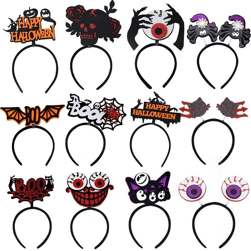 Halloween Decorations Headband Ghost Festival Party Costume Photo Props Scary Ghost Pumpkin Headband Hair Accessory