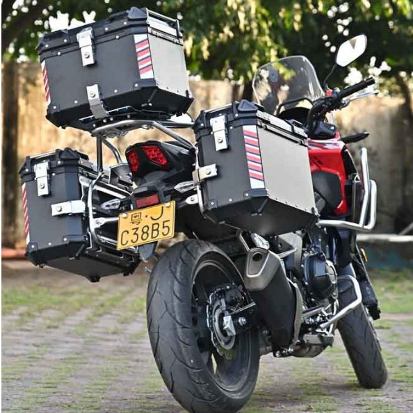Hot-Selling 28L35L Large-Capacity Corner-Protected Aluminum Alloy Side Box, Universal Waterproof and Anti-Collision Travel Motorcycle Tail Box