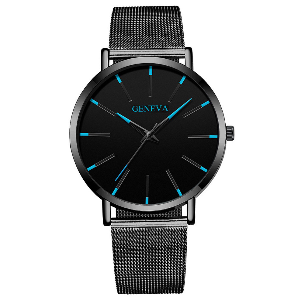 Relojes casuales para hombres de comercio exterior Moda Geneva Pareja para hombres y mujeres Simple Business Mesera Reloj de cuarzo