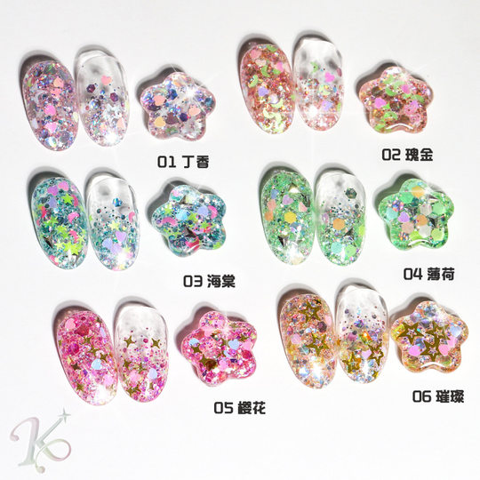 Flash Nail Art Glitter Sequins 2023 Popular Laser Mixed Plate Moon Star Nail DIY Nail Ornament