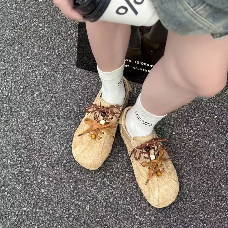 头层牛皮厚底德训鞋女2025年新款秋季休闲运动阿甘鞋复古小白板鞋|undefined