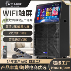 新型屋外広場ダンスカラオケスピーカー、ディスプレイ付きBluetoothスピーカー、家庭用KTVカラオケマシンスピーカー