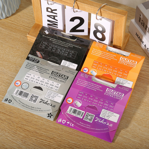 ZIKO Leo guitar strings set of 6 folk guitar strings classical guitar strings electric guitar black line complete set 011