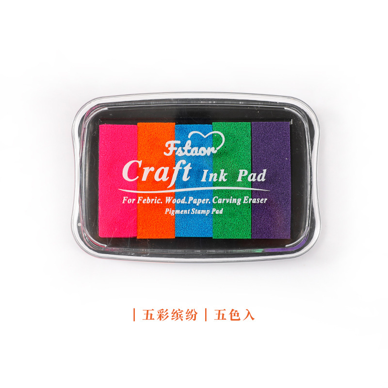 Gran serie de estilo japonés Rainbow inkpad DIY sello impresión pintura al óleo del dedo los niños inkpad 6 selección color