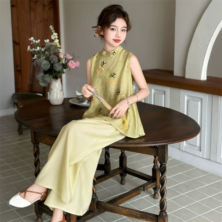 Summer set, summer clothing, Chinese style, western style, for teenagers
