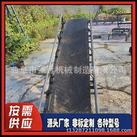 V型散料用皮带输送机 袋装大米专用600宽输送机 皮带机图片