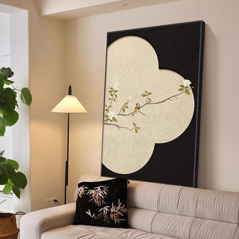 Living Room Decorative Painting, Antique Style Restaurant Hanging Painting, Floor-Standing Painting, French Retro Style Sofa Background Wall Mural, High-End