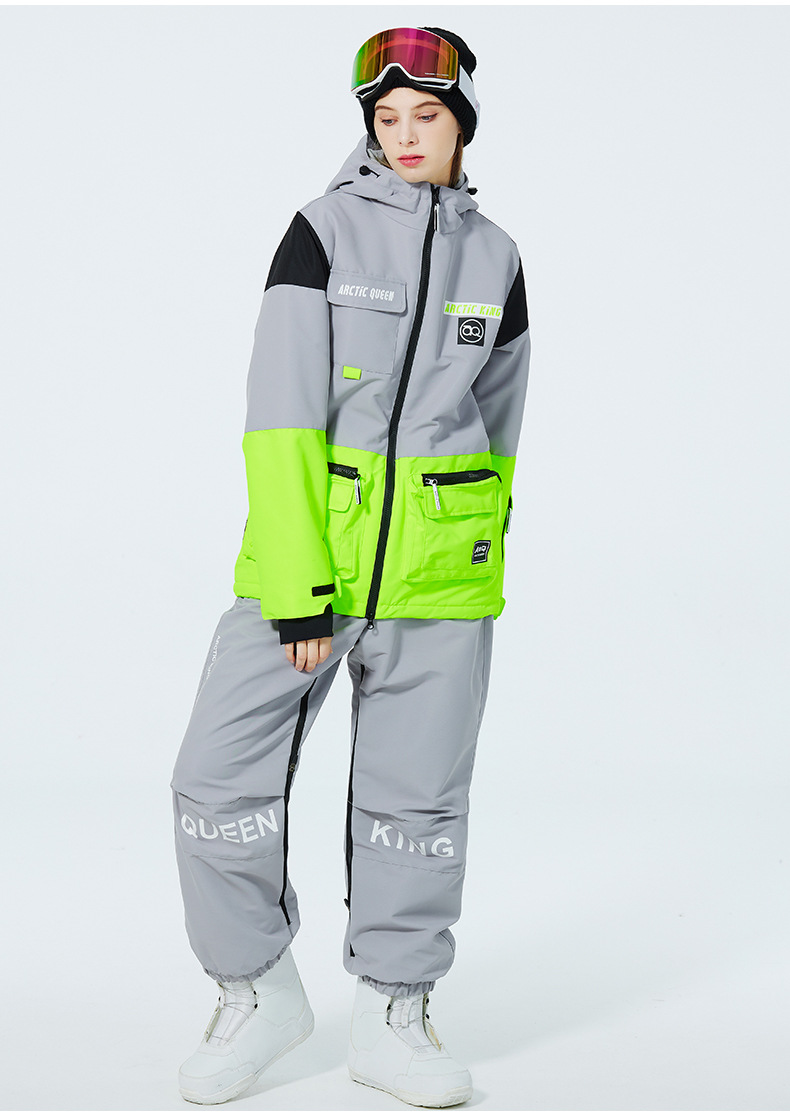 Men's Clothing Ski suit set for men and women couples warm and thick ski suit set single board double board ski suit_viptrois.com