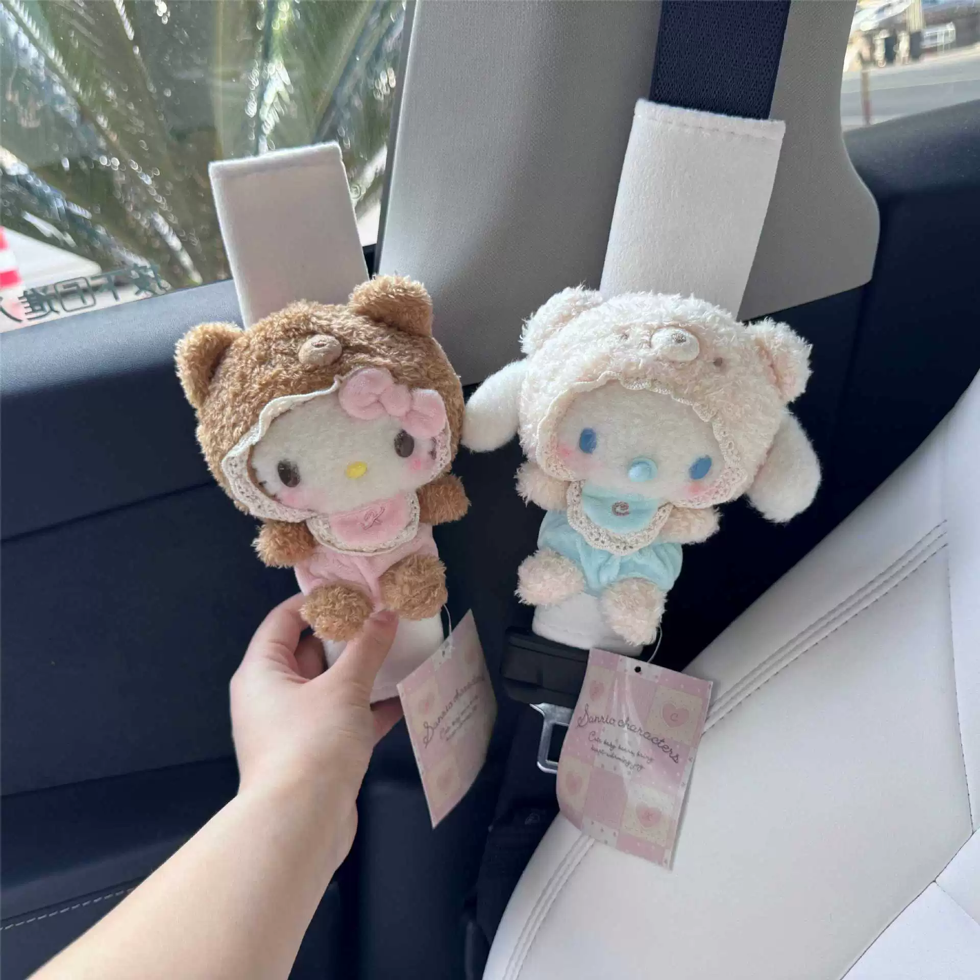 Sanrio Baby Hello Kitty ремень безопасности наплечный чехол милый мультяшный мягкий автомобильный защитный чехол автомобильный подарок