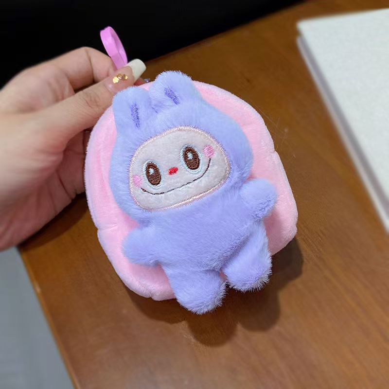 漫画ぬいぐるみバニーマット人形ペンダント女の子小銭入れカードバッグ装飾キーホルダービーズチェーンペンダント|undefined