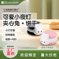 奥兎奥夜灯ビスケット兎シリカゲル小灯添寝保護眼充電金かわいいプレゼント創意ラケット卸売り