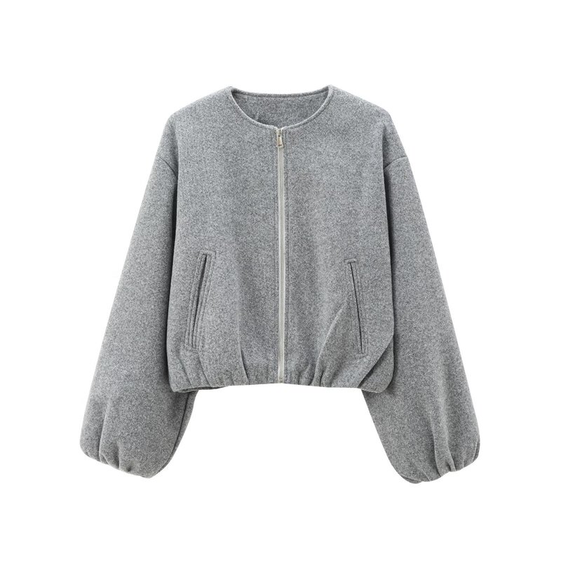 2025 Spring and Autumn Fashion Versatile New Soft Bomber Jacket Cross-Border Amazon Women's Clothing