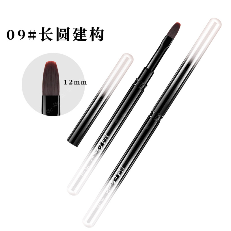 跨境新款金属美甲笔刷套装全套拉线彩绘笔扫扫渐变笔大方圆光疗笔|undefined