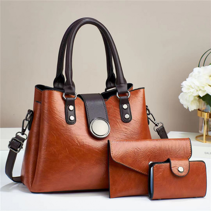 Dos piezas de paquete de bolsos de mano de temperamento, bolsos de mochila diarios, bolsos de hombro casuales de moda, bolsos transfronterizos