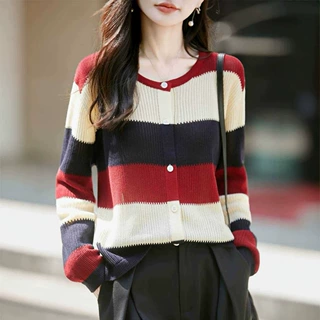 灰色圆领套头精纺薄款毛衣上衣肌理修身长袖针织衫女百搭秋季新款