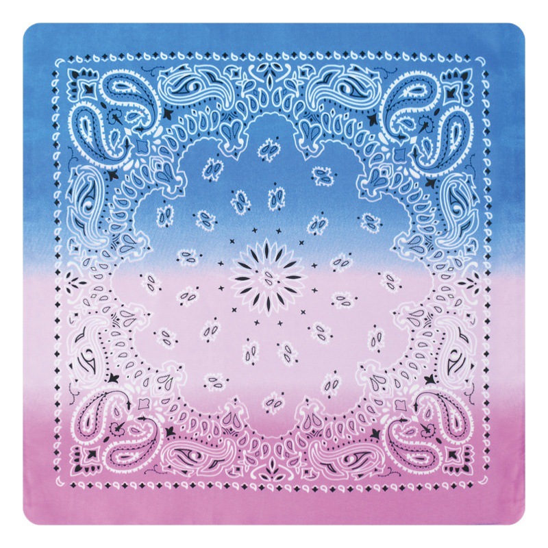Punk hiphop American gradient amoeba double cashew polyester bandana wholesale bandana Paisley square towel