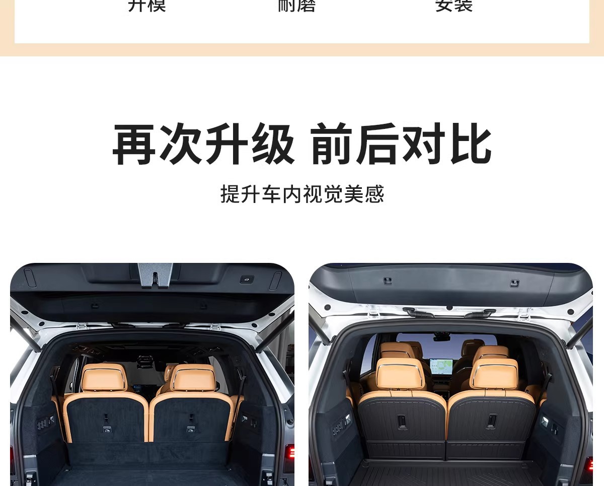 Suitable for Zeekr 9X Trunk Mat, Car Interior Special Full-Coverage Tpe Trunk Mat, Modified Decorative Accessories