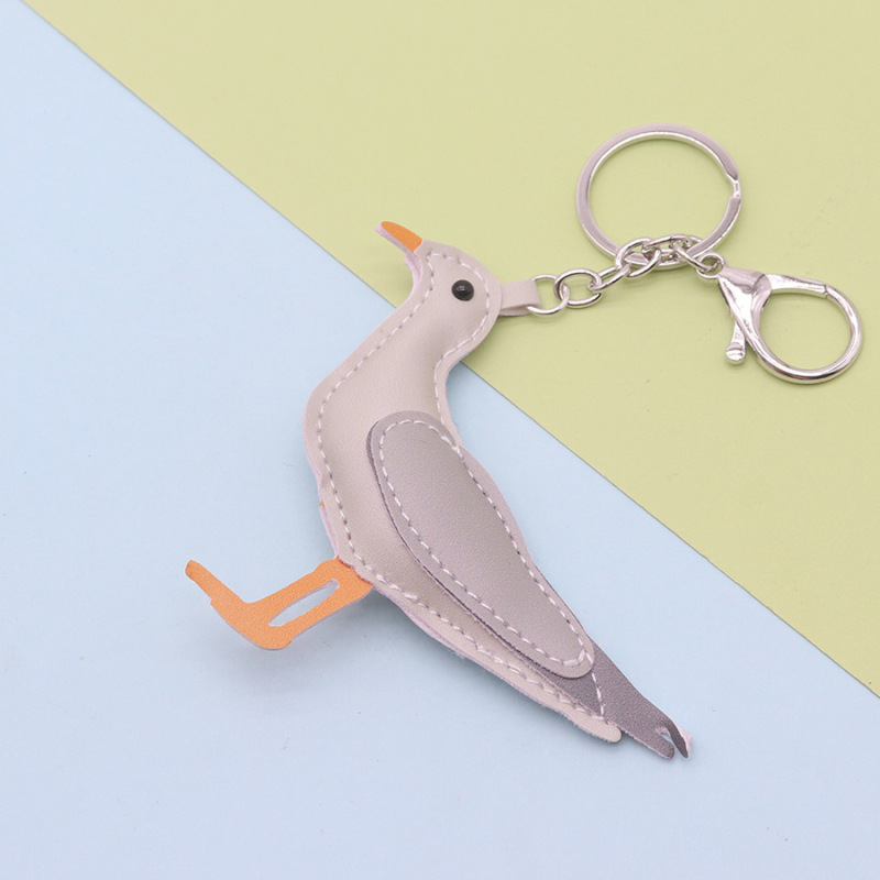 スポットオリジナルパーソナライズされた鳩カモメ金魚レザーバッグペンダントかわいい小さな鳩レザーキーホルダーペンダント|undefined