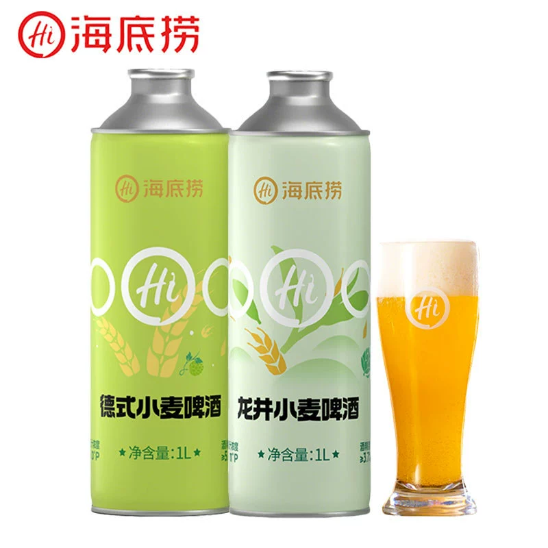 海底捞 Beer German wheat craft Longjing wheat barley lager beer original juice wheat aroma raw liquor yellow beer