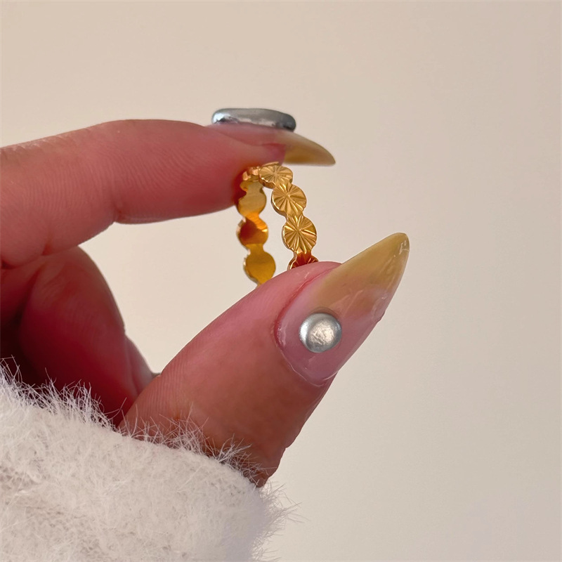Titanium Steel Material Wholesale Jewelry Lady Geometric Titanium Steel Rings