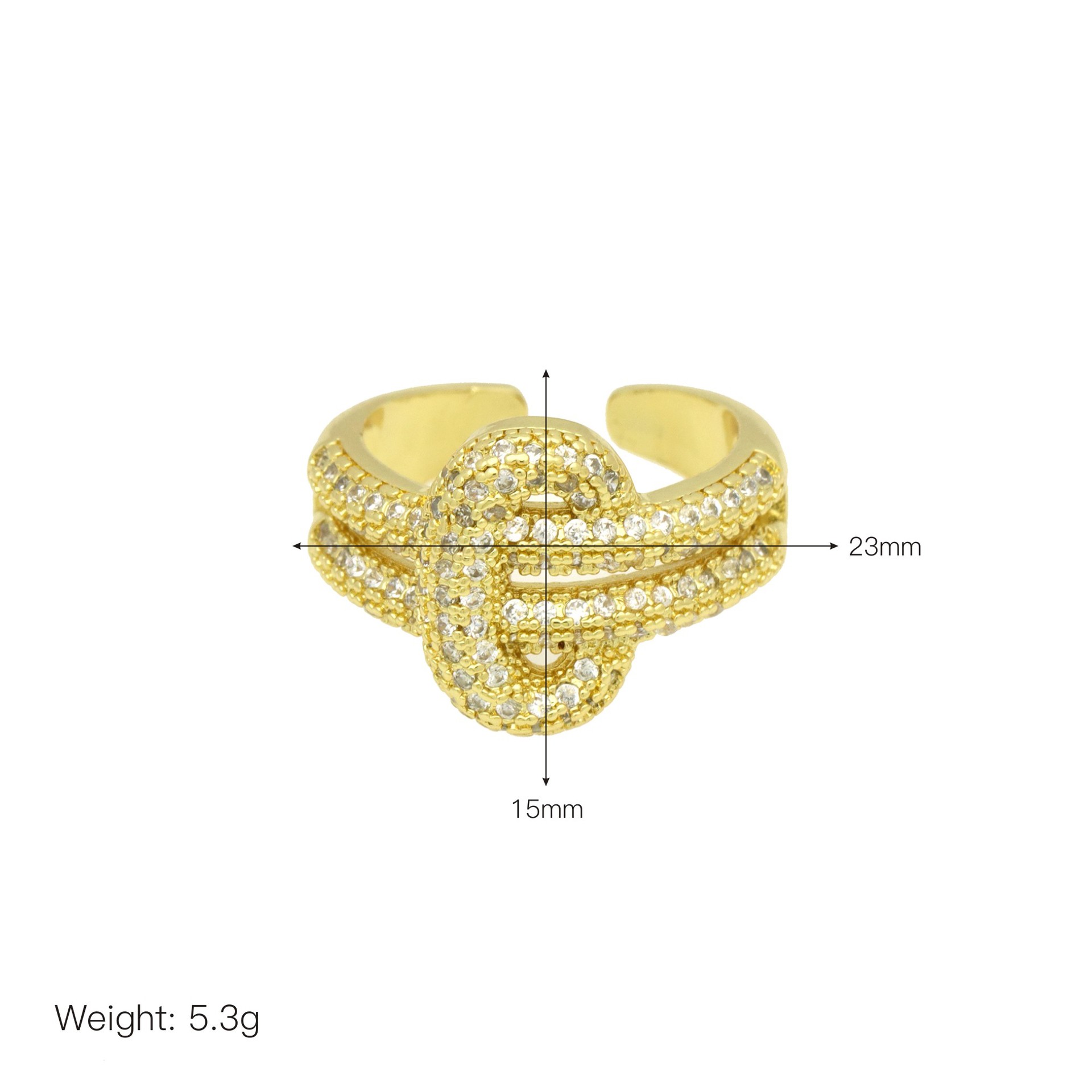 7g Weight 18K Gold Plated Plating Material Pearl, Zircon Inlay Material Open Rings Classification Adjustable Ring Size 1 Piece Quantity Holiday, Daily Occasion Copper Material Geometric, Dragonfly Pattern Women's Gender Inlay Design Simple Style, IG Style Style Copper 18K Gold Plated Inlay Geometric Dragonfly Pearl Zircon Open Rings 7
