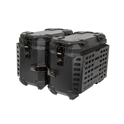 38Lbm Multifunctional Armored Black Motorcycle trunk - mjw38l-multifunctional-armored-blackside-box