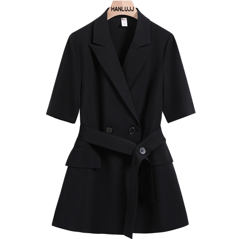 Women's Clothing Summer thin suit slim pants suit large size women's clothing fat MM short sleeved professional interview work clothes jacket_voghion.com