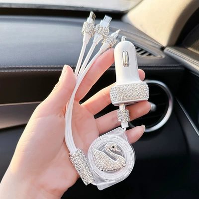 Mobil şarj cihazları, Lighter Light Luxury Car One - swan-charging-cable-car-charger