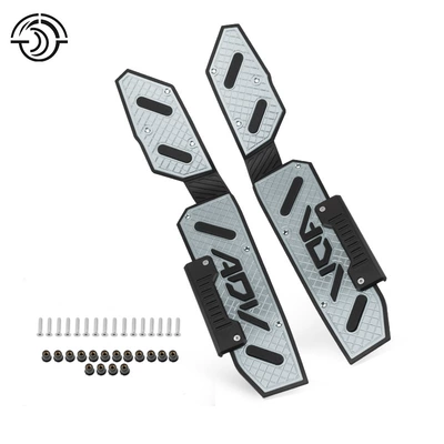 Non-Destructive Replacement Installation, Motorcycle pedals - titanium-color