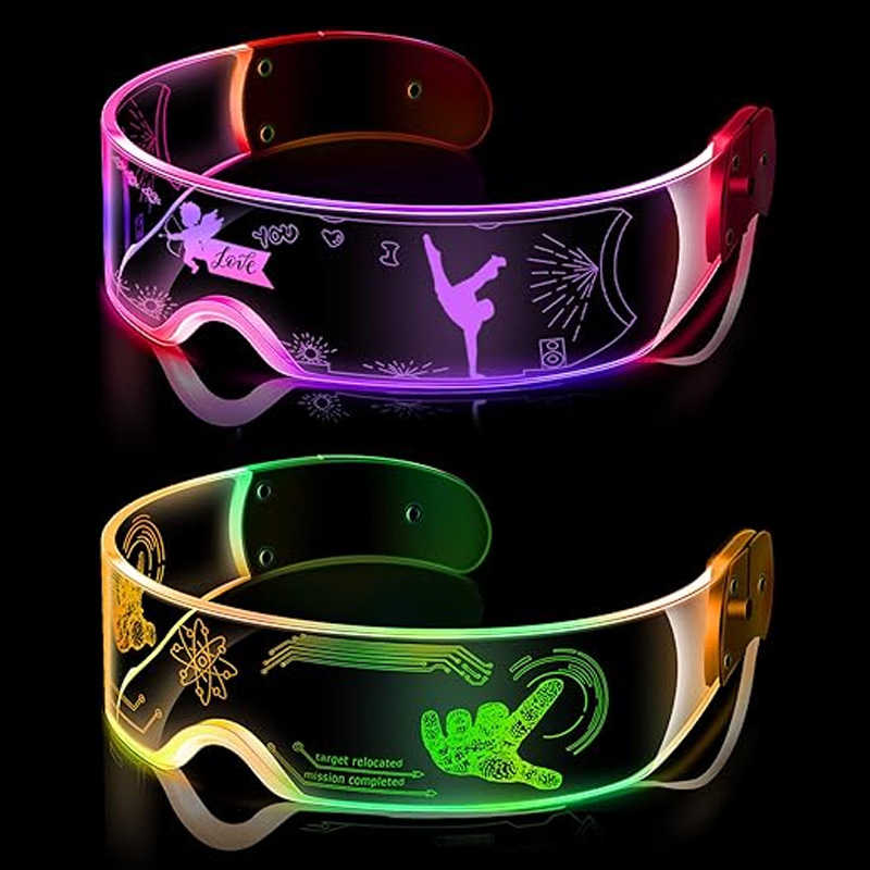 Tecnología del futuro sentido gafas luminosas fresco bar discoteca equipo de salto atmósfera apoyos LED tecnología de color gafas de sentido