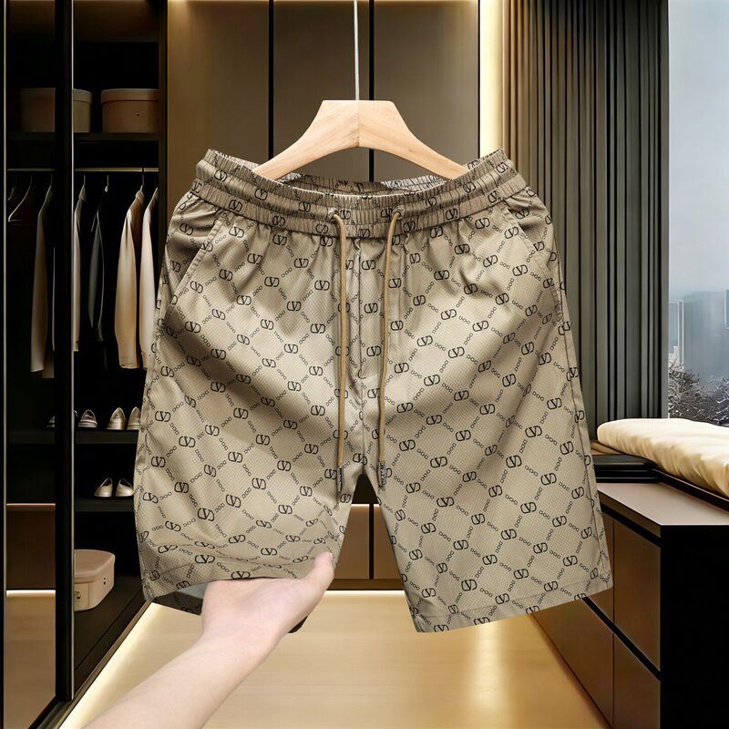 European Station 2026 Summer New Men's Thin Casual Shorts High-Quality Printed Five-Point Shorts Beach Shorts Trendy European Station 2026 Summer New Men's Thin Casual Shorts High-Quality Printed Five-Point Shorts Beach Shorts Trendy