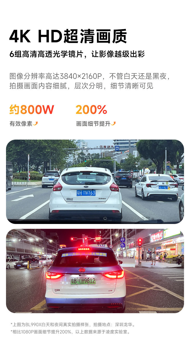 Lingdu Driving Recorder Ultra-High-Definition Night Vision Wire-Free 2026 New Model 360 Panoramic Parking Monitoring Bl990X