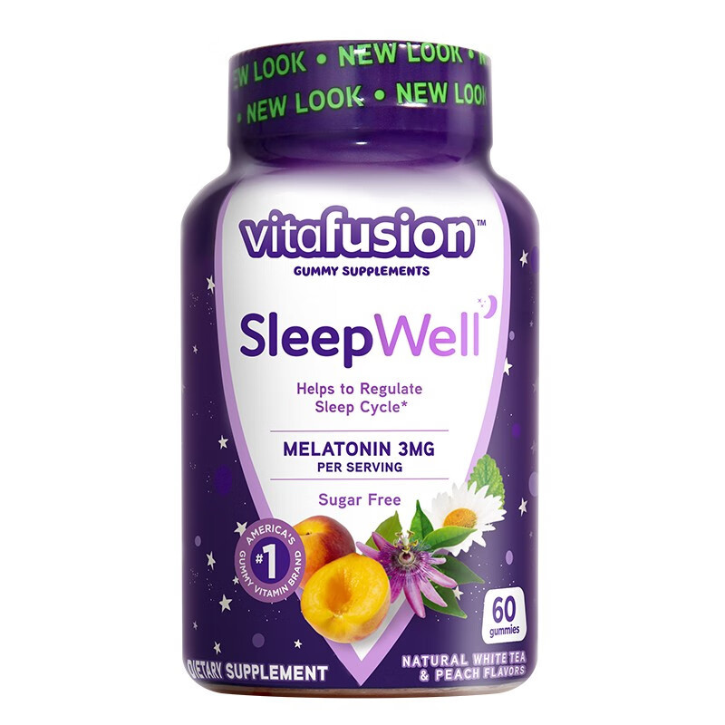 アメリカvitafusionメラトニン睡眠グミsleep well倒時差睡眠60粒